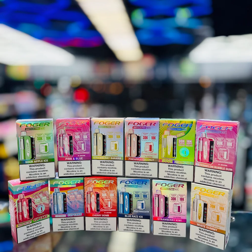 Foger Switch Pro Kit disposable vape lineup at EZ Smoke House Hampton VA