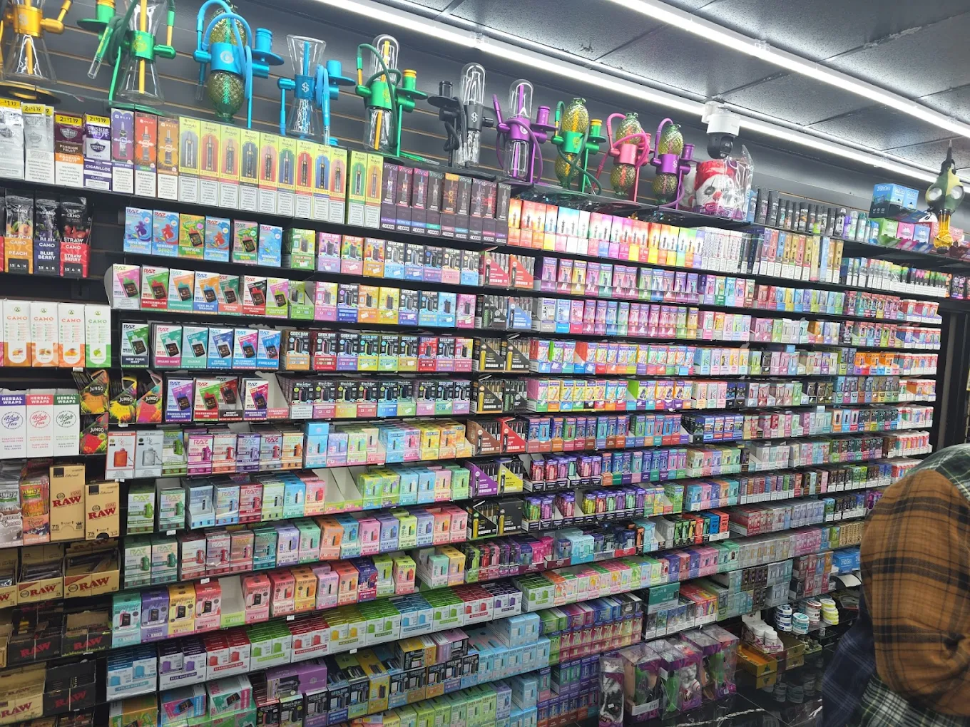 Disposable vape selection at EZ Smoke House Hampton VA